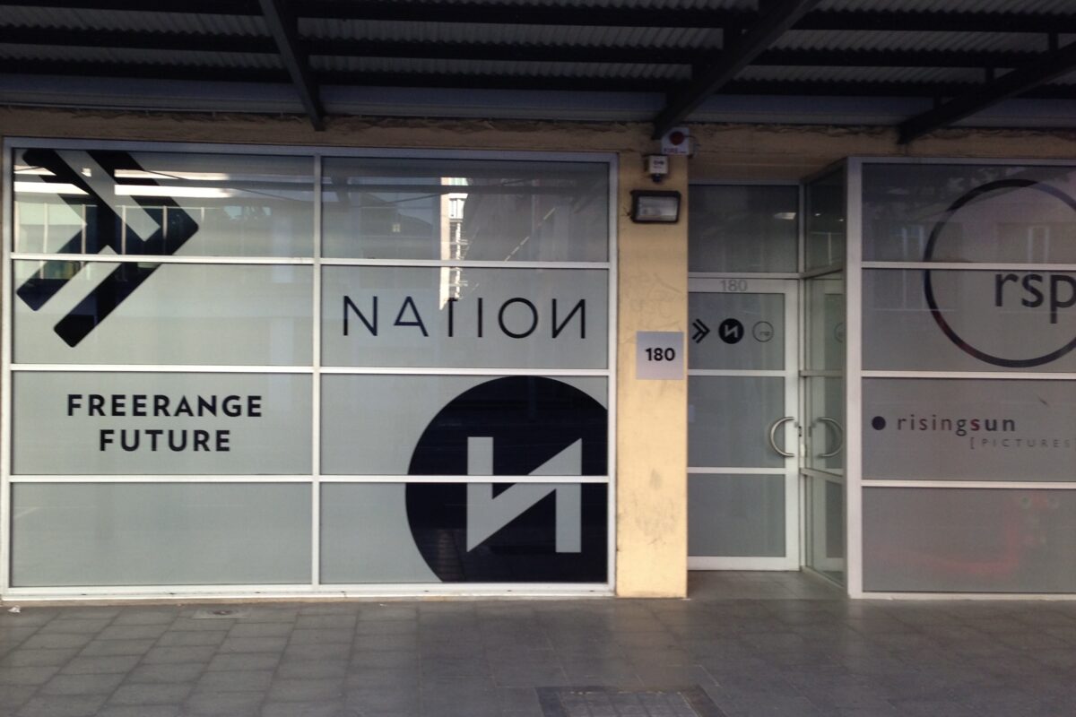 The entrance at 180 Pulteney St